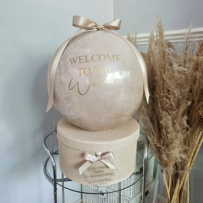 Welcome To The World Marble Gift Bubble